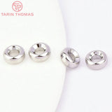 20PCS 4MM 5MM 6MM Round Spacer Beads 24K Plated Brass DIY Jewelry