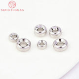 20PCS 4MM 5MM 6MM Round Spacer Beads 24K Plated Brass DIY Jewelry