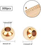300PCS 4mm 14K Brass Beads for Jewelry Making
