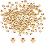 300PCS 4mm 14K Brass Beads for Jewelry Making