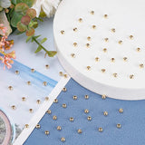 300PCS 4mm 14K Brass Beads for Jewelry Making