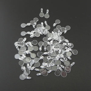 300PCS Clear Plastic Pendant Pad Hook for DIY Necklace Bracelet Accessories