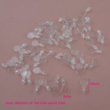 300PCS Clear Plastic Pendant Pad Hook for DIY Necklace Bracelet Accessories
