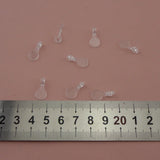 300PCS Clear Plastic Pendant Pad Hook for DIY Necklace Bracelet Accessories