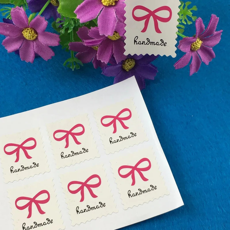 300PCS Rose Red Adhesive Sticker Labels for Jewelry/Box/Bag