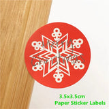 300Pcs Christmas Labels Self-Adhesive for Candy Cake Boxes Packaging Bags