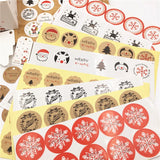 300Pcs Christmas Labels Self-Adhesive for Candy Cake Boxes Packaging Bags