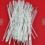300PCS Silver Plated Head Pin Jewelry Findings 40mm 20 Gauge DIY Accessory