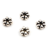 300 Vintage Flower Silver Spacer Beads 6mm x 5.5mm DIY Necklace Jewelry