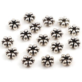 300 Vintage Flower Silver Spacer Beads 6mm x 5.5mm DIY Necklace Jewelry