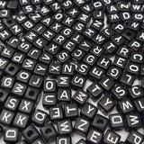 300Pcs 10x10mm Acrylic Letter Beads A-Z Mixed Plastic Shape Loose Beads