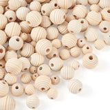 300Pcs Natural Wooden Beads Large Hole Round Wood Spacer Beads