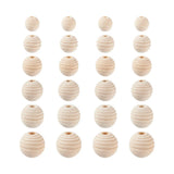 300Pcs Natural Wooden Beads Large Hole Round Wood Spacer Beads