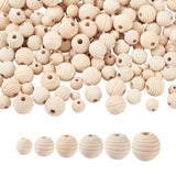 300Pcs Natural Wooden Beads Large Hole Round Wood Spacer Beads