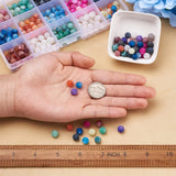 300Pcs 8mm Natural Crackle Agate Beads Frosted Round Spacer Beads
