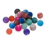 300Pcs 8mm Natural Crackle Agate Beads Frosted Round Spacer Beads