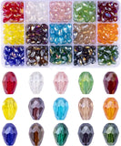300Pcs/Box 8x12mm Glass Crystal Teardrop Beads for Jewelry Making