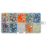 300Pcs Glass Love Heart Beads 8mm Crystal Pendants Earing DIY Crafts Decoration