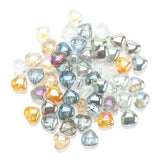 300Pcs Glass Love Heart Beads 8mm Crystal Pendants Earing DIY Crafts Decoration