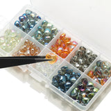 300Pcs Glass Love Heart Beads 8mm Crystal Pendants Earing DIY Crafts Decoration