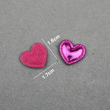 300Pcs Bright Cloth Love Heart Padded Appliques DIY Craft Supplies
