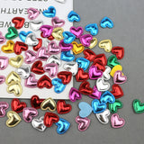 300Pcs Bright Cloth Love Heart Padded Appliques DIY Craft Supplies