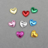 300Pcs Bright Cloth Love Heart Padded Appliques DIY Craft Supplies