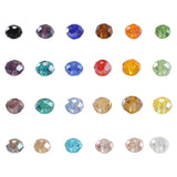300Pcs 8Mm 10 Faceted Crystal Beads & 1200Pcs 6Mm Briolette Rondelle Beads