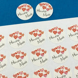 300Pcs Hand With Love Heart Sticker Labels for Jewelry Boxes Decorations