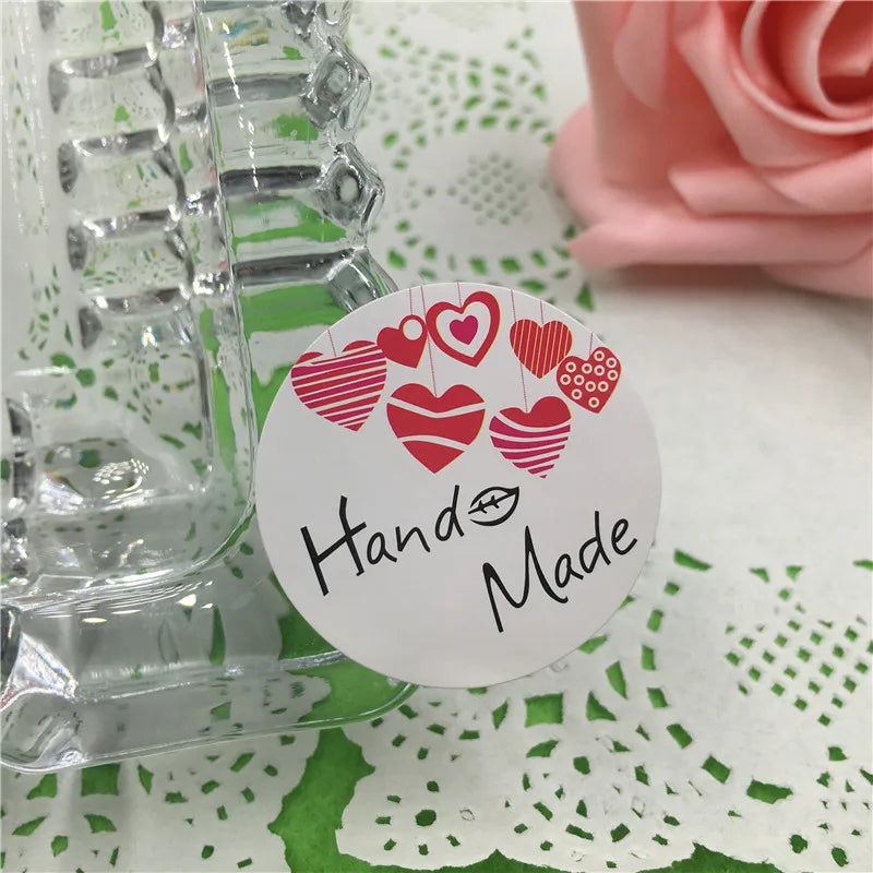 300Pcs Hand With Love Heart Sticker Labels for Jewelry Boxes Decorations