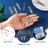 300Pcs Iron Flat Head Pins Eye Pins for Jewelry Making DIY Earring Necklace