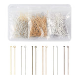 300Pcs Iron Flat Head Pins Eye Pins for Jewelry Making DIY Earring Necklace
