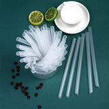 300Pcs Clear Plastic Smoothie Jumbo Straws for Bubble Tea Fruit Shakes