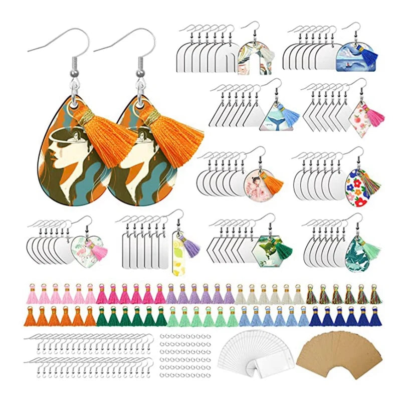 300 Sublimation Blanks, 60 Earring Blanks, Earring Hooks