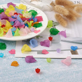 300Pcs Acrylic Leaf Charms Spacer Beads Flower Caps Jewelry Making DIY