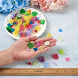 300Pcs Acrylic Leaf Charms Spacer Beads Flower Caps Jewelry Making DIY