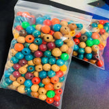 300Pcs Wooden Beads Round Spacer Natural Wood Charms DIY Jewelry Making 8mm