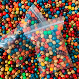 300Pcs Wooden Beads Round Spacer Natural Wood Charms DIY Jewelry Making 8mm
