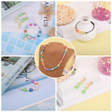 300Pcs Colorful Round Flat Letter Beads DIY Jewelry Making Crafts