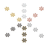 300Pcs Metal Zinc Alloy Snowflake Spacer Beads 8.5x2.5mm