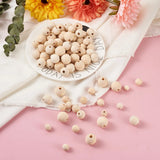 300Pcs Natural Wooden Round Beads Spacer For DIY Jewelry Making