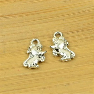 300Pcs Rat Charms 12x7MM for Bracelet Earring