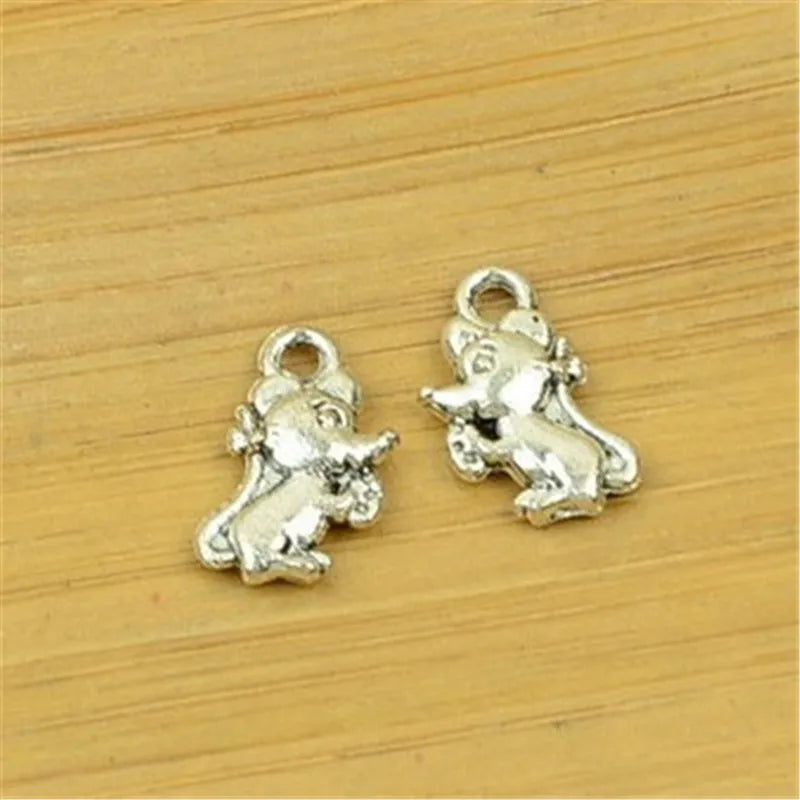 300Pcs Rat Charms 12x7MM for Bracelet Earring