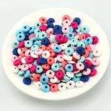 300pcs 10mm Wood Beads Colorful Round Spacer Beads for DIY Jewelry Making