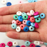 300pcs 10mm Wood Beads Colorful Round Spacer Beads for DIY Jewelry Making