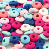 300pcs 10mm Wood Beads Colorful Round Spacer Beads for DIY Jewelry Making