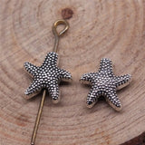 300pcs 10x10mm Antique Silver Starfish Beads DIY Jewelry Findings