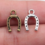 300pcs 14x9mm Horseshoe Pendants Lucky Charm Horse Shoe Pendant