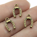 300pcs 14x9mm Horseshoe Pendants Lucky Charm Horse Shoe Pendant