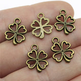 300pcs Charms Clover Flower Pendant DIY Bracelet Necklace Findings